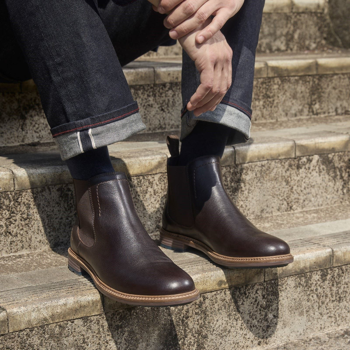Hush Puppies Justin Leather Men's Chocolate Boots