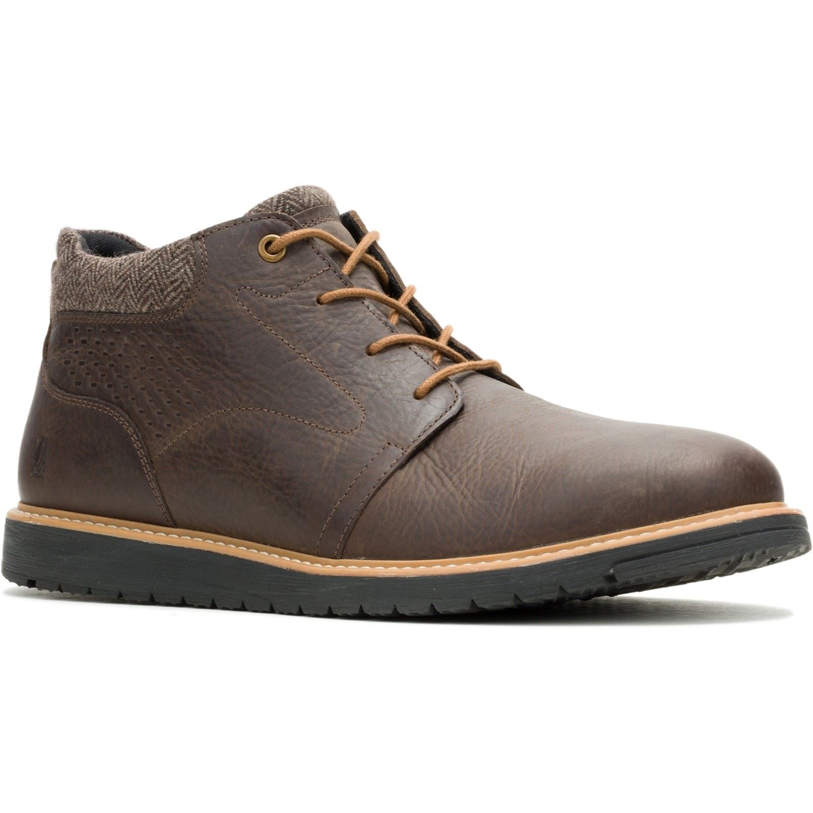 Hush Puppies Jenson Leather Men's Brown Ankle Boots