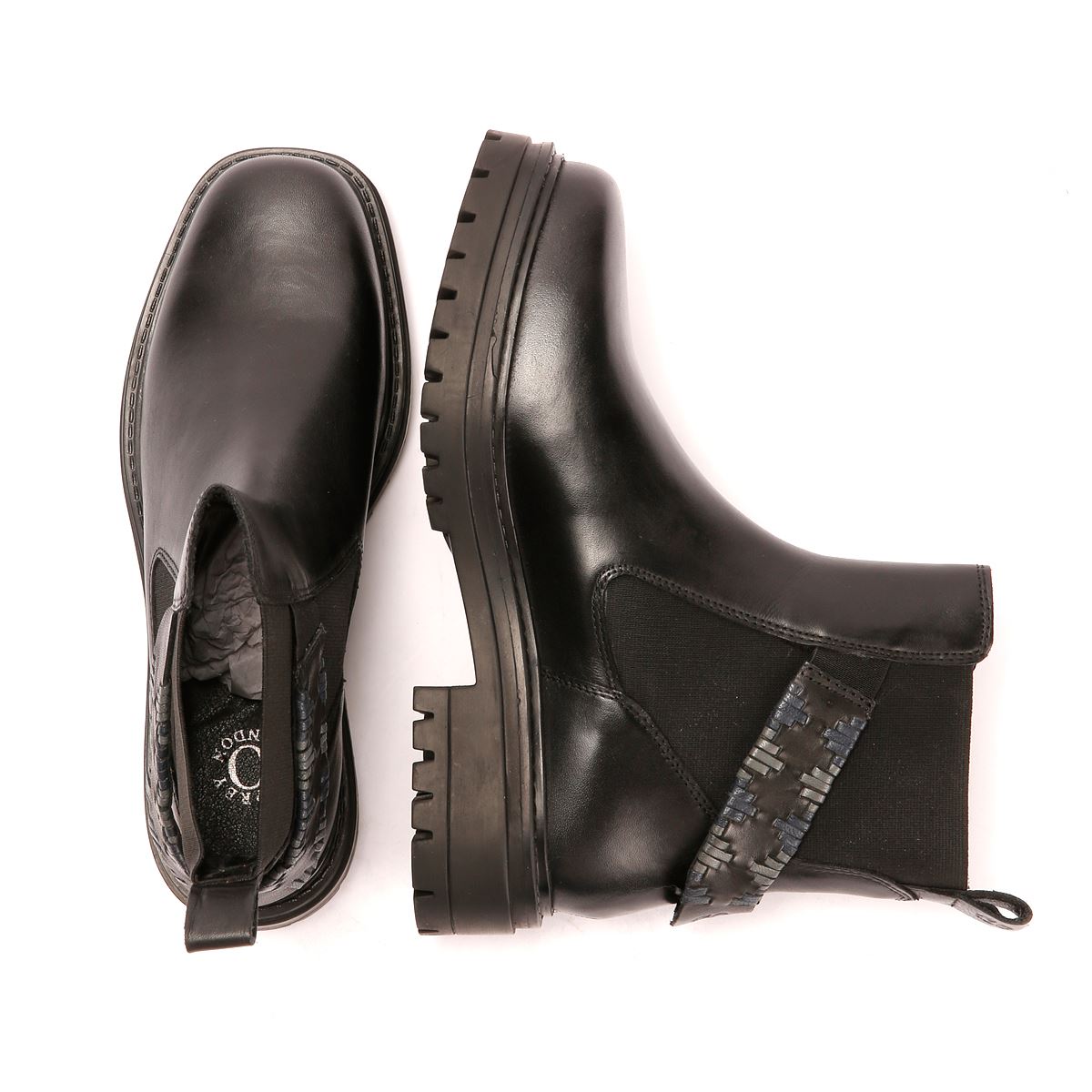Osprey London The Guildford Chelsea Leather Women's Black Boots