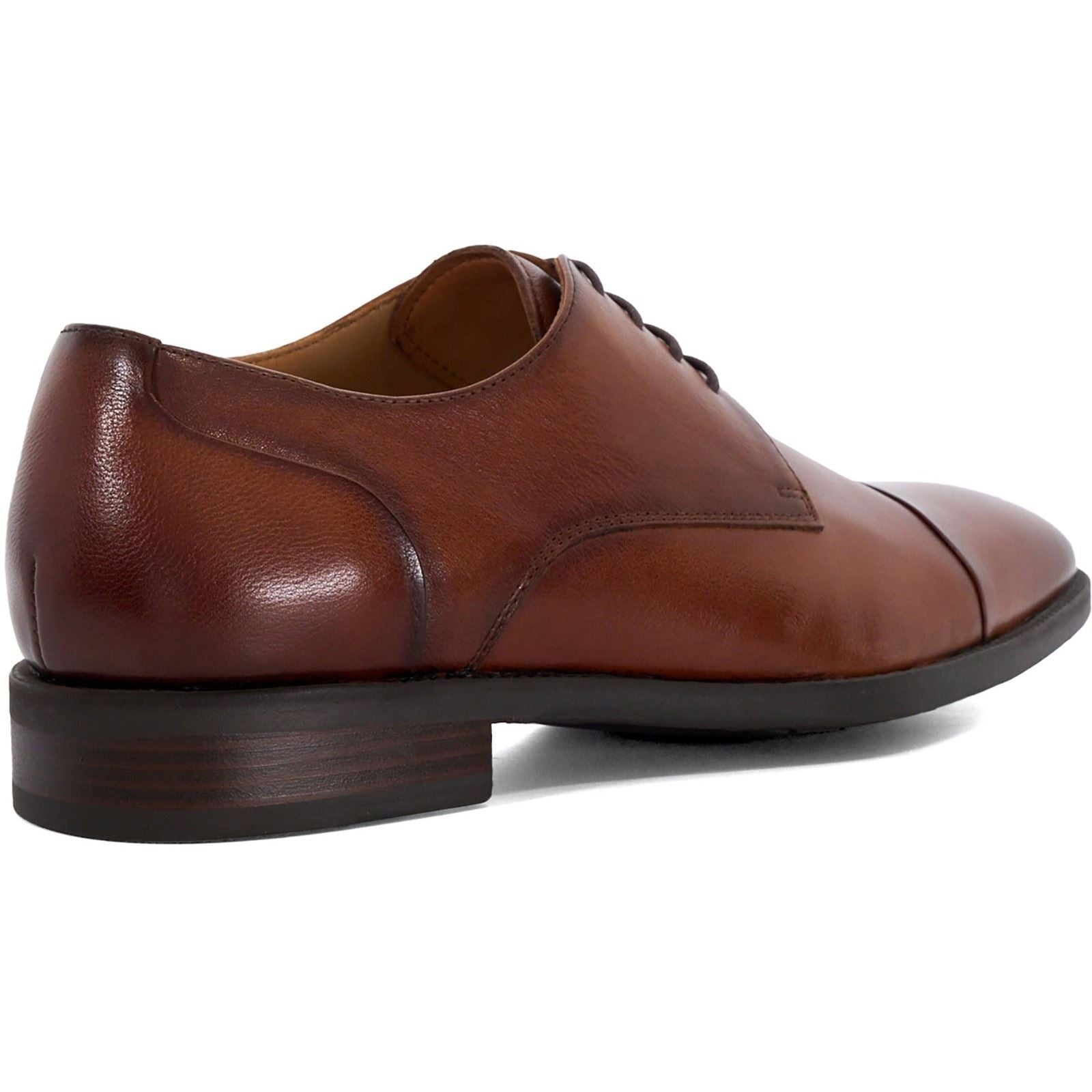 Dune Suffix Leather Men's Dark Tan Lace-Up Shoes