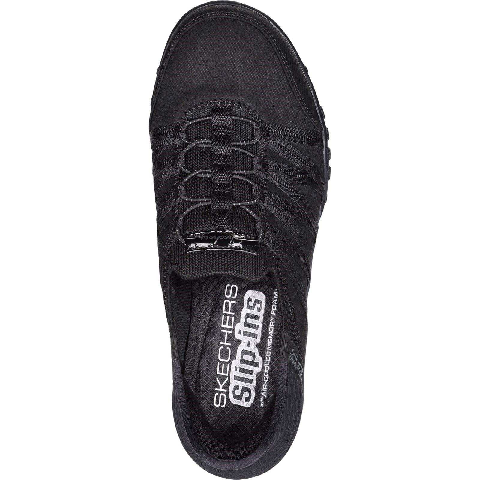 Skechers Breathe-Easy - Roll-With-Me Textile Women's Black Trainers