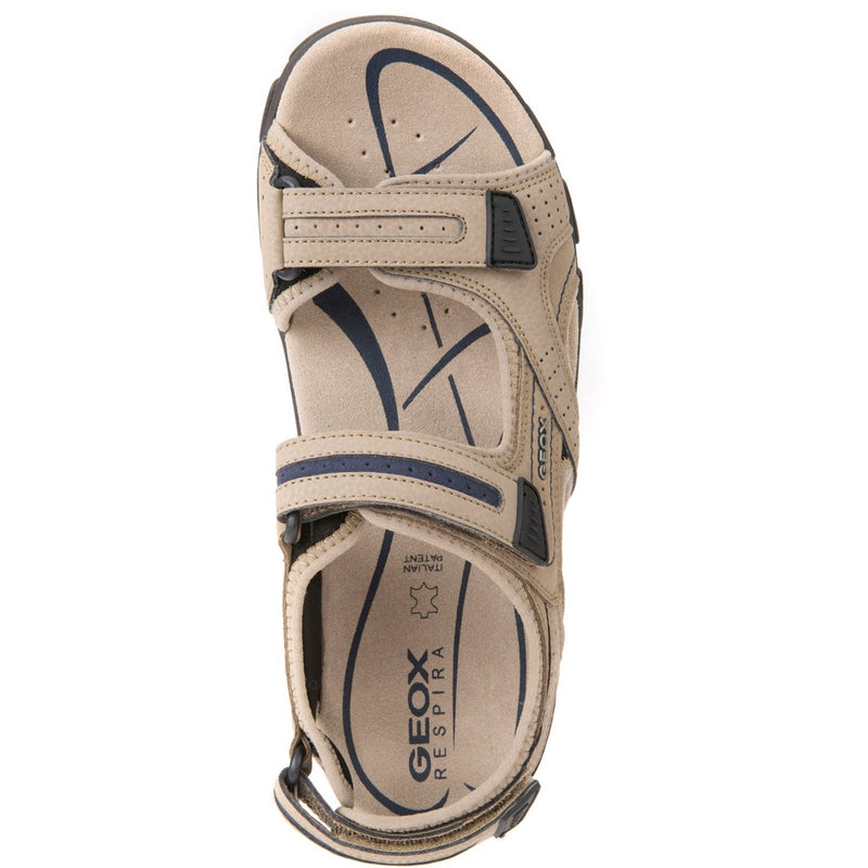 Geox UOMO SANDAL STRADA Men's Sand/Navy Flip Flops