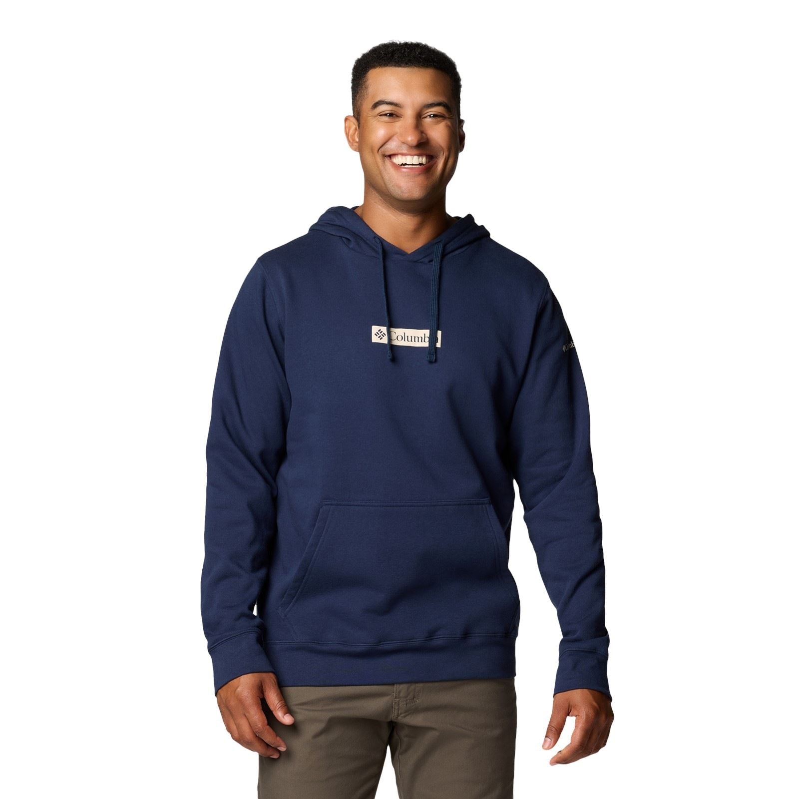 Columbia Columbia Trek Cotton Men's Blue Hooded Sweatshirt