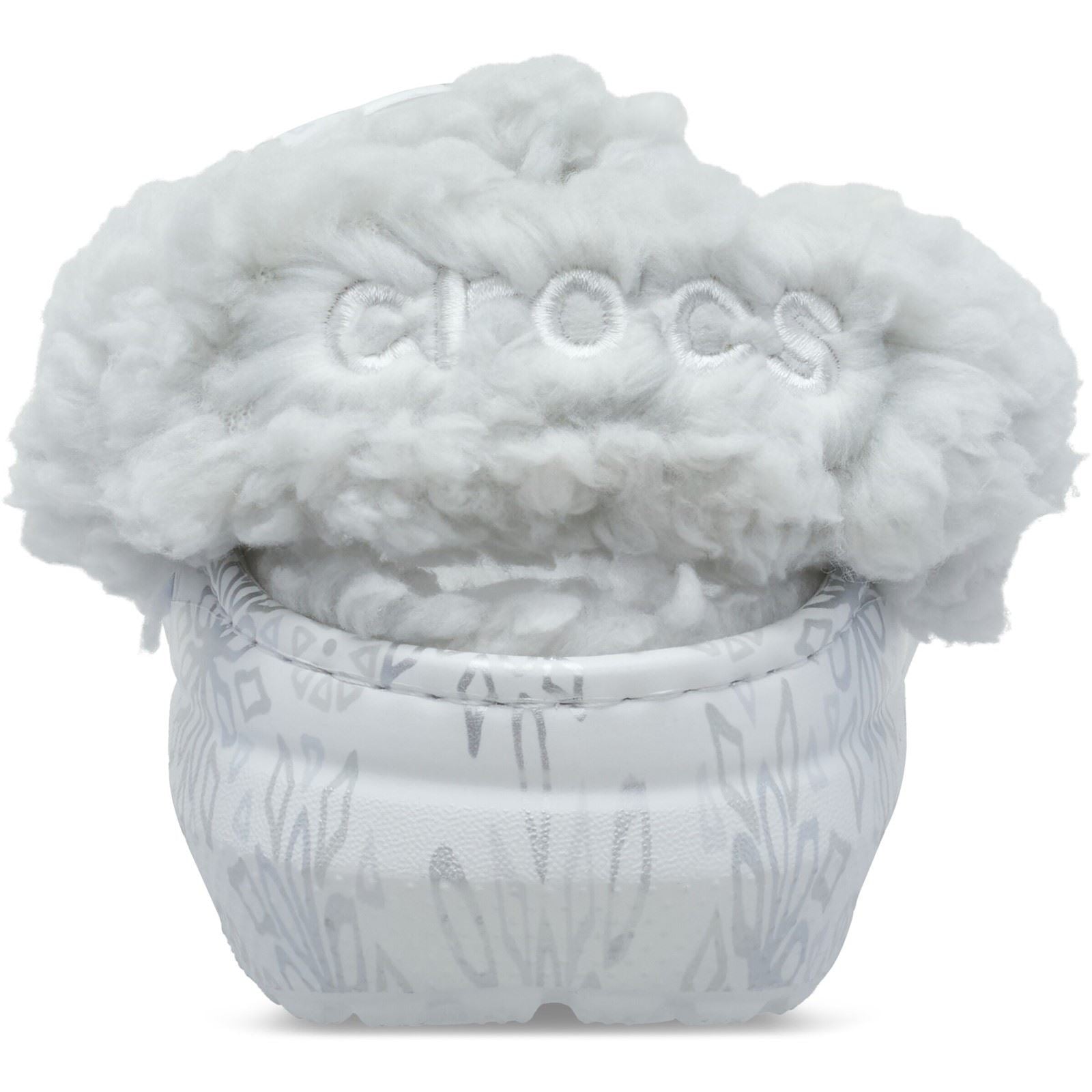 Crocs Classic Fleece Lined Kid Girl's Snow White Casual Shoes - Clogs