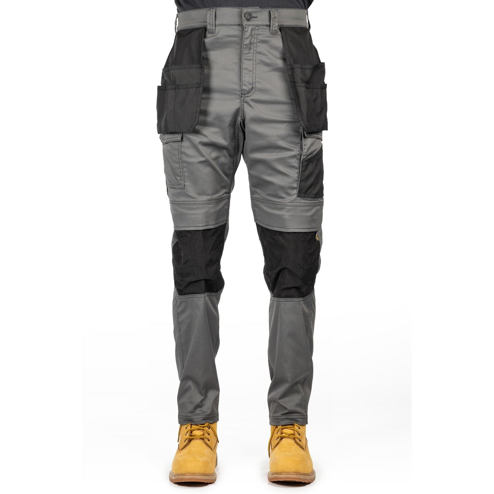 Caterpillar Essential Knee Pocket Stretch Holster Synthetic Men's Grey Outdoor Trousers