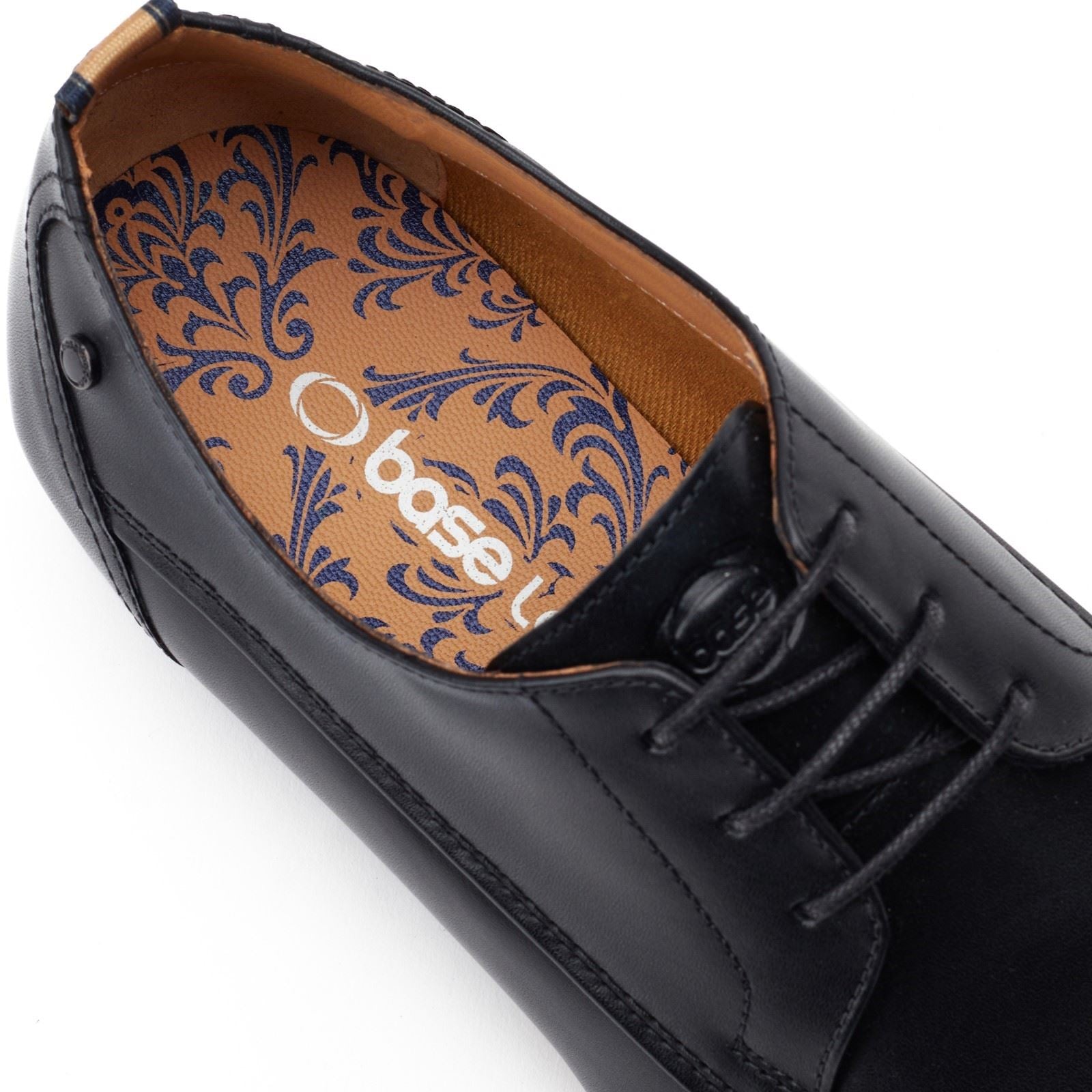 Base London Gambino Excel Leather Men's Black Lace-Up Shoes