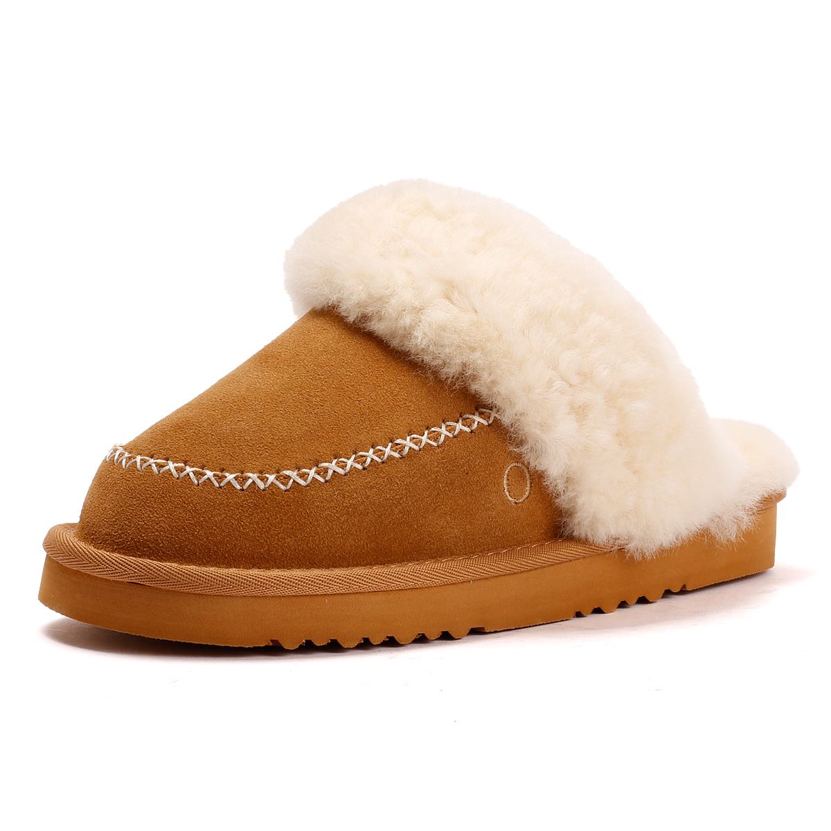 Osprey London The Celeste Suede Women's Chestnut Slippers