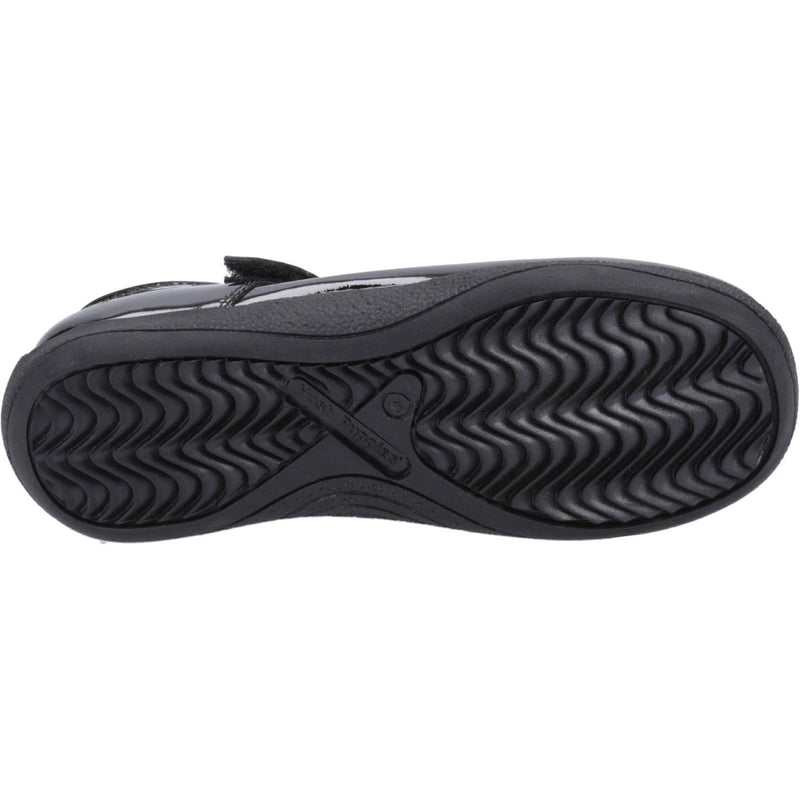 Hush Puppies Christina Patent Senior Girls's Black Shoes - UK 6