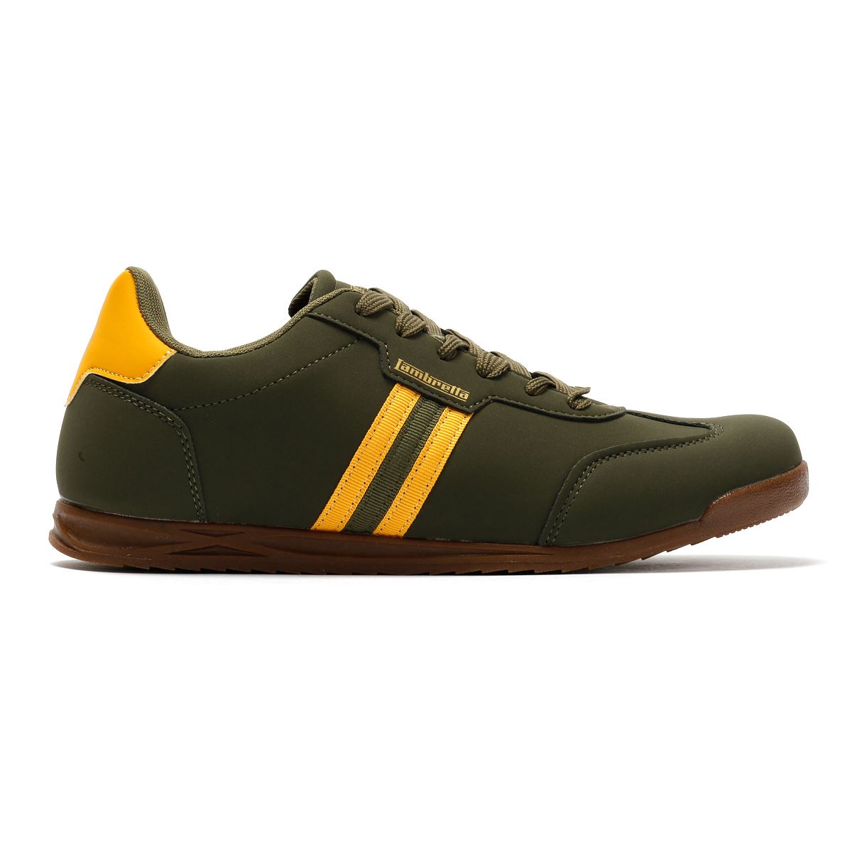Lambretta Tackle Men's Khaki/Gold Trainers