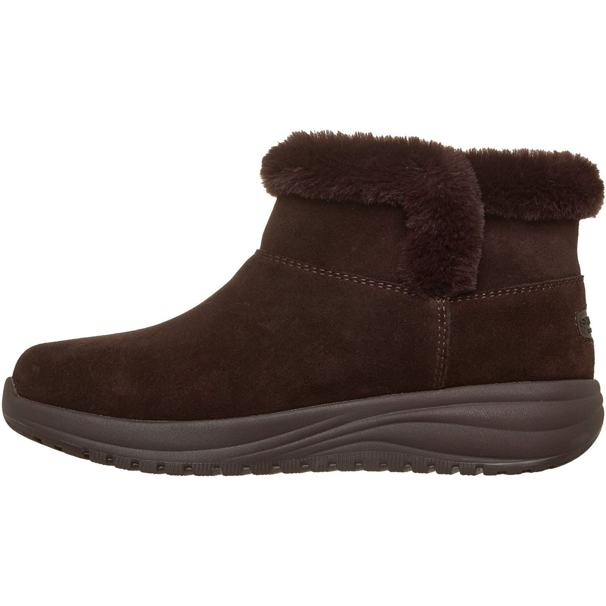 Skechers On-The-Go Stellar Cozy Step Leather Women's Brown Winter Ankle Boots