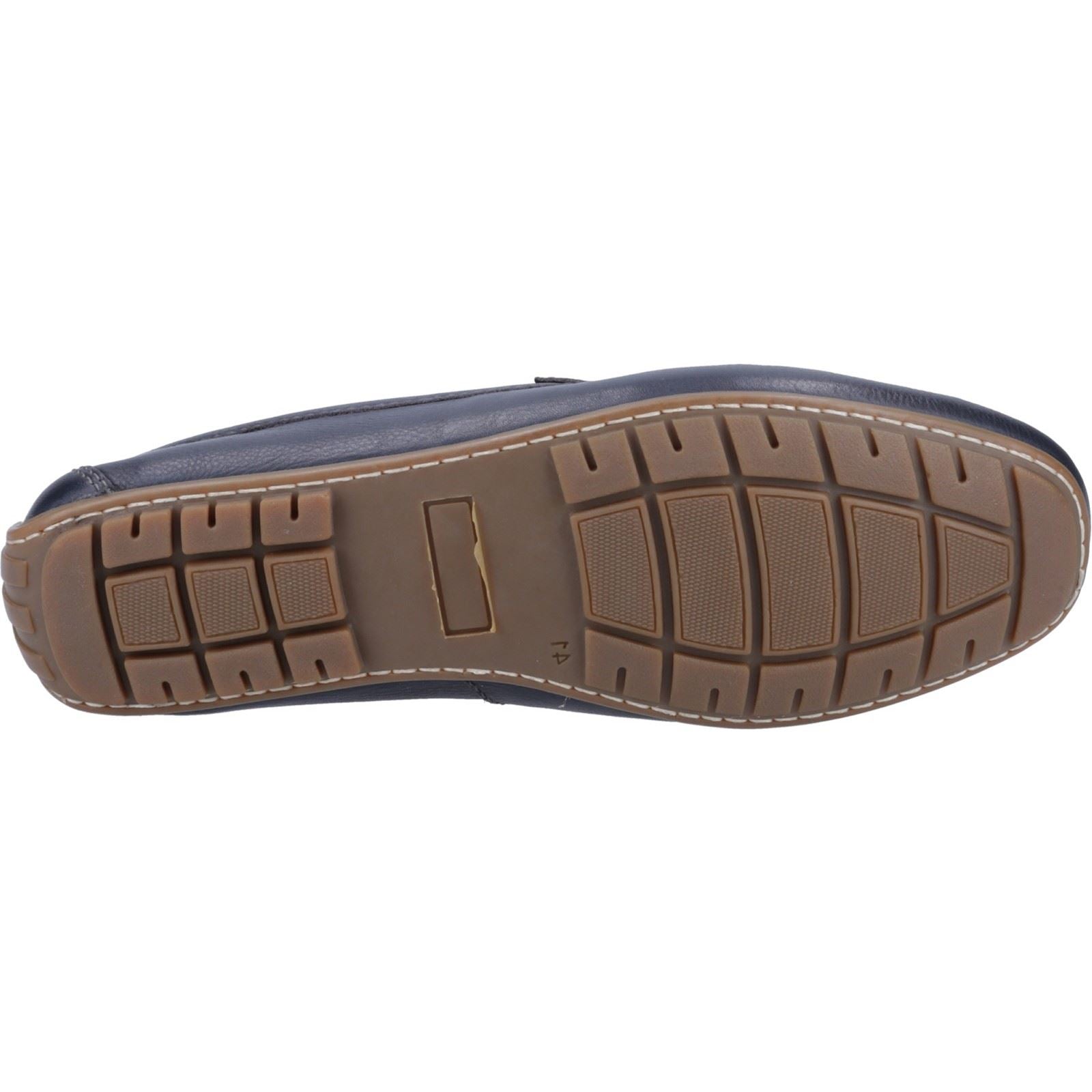 Hush Puppies Ralph Leather Men's Navy Boat Shoes
