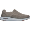 Skechers Arch Fit Crosser Locke Synthetic Men's Taupe Trainers