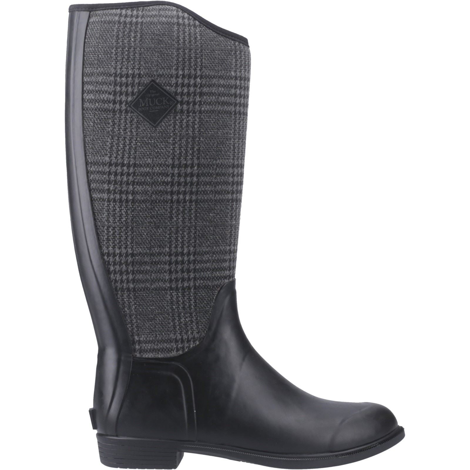 Muck Boots Derby Tall Rubber Women's Black/Plaid Winter Knee High Boots