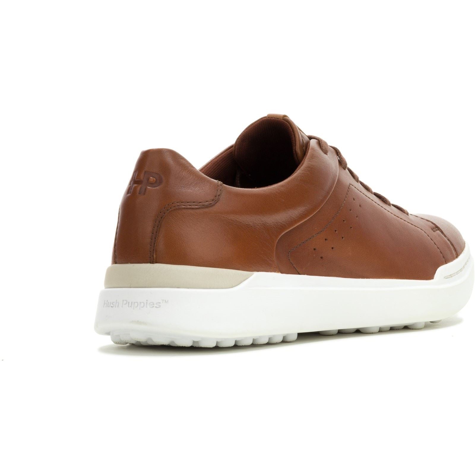 Hush Puppies Wes Leather Men's Cognac Trainers