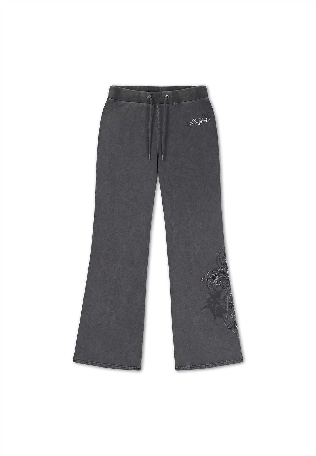 Ed Hardy Cross and Thorn Flared Women's Black Joggers