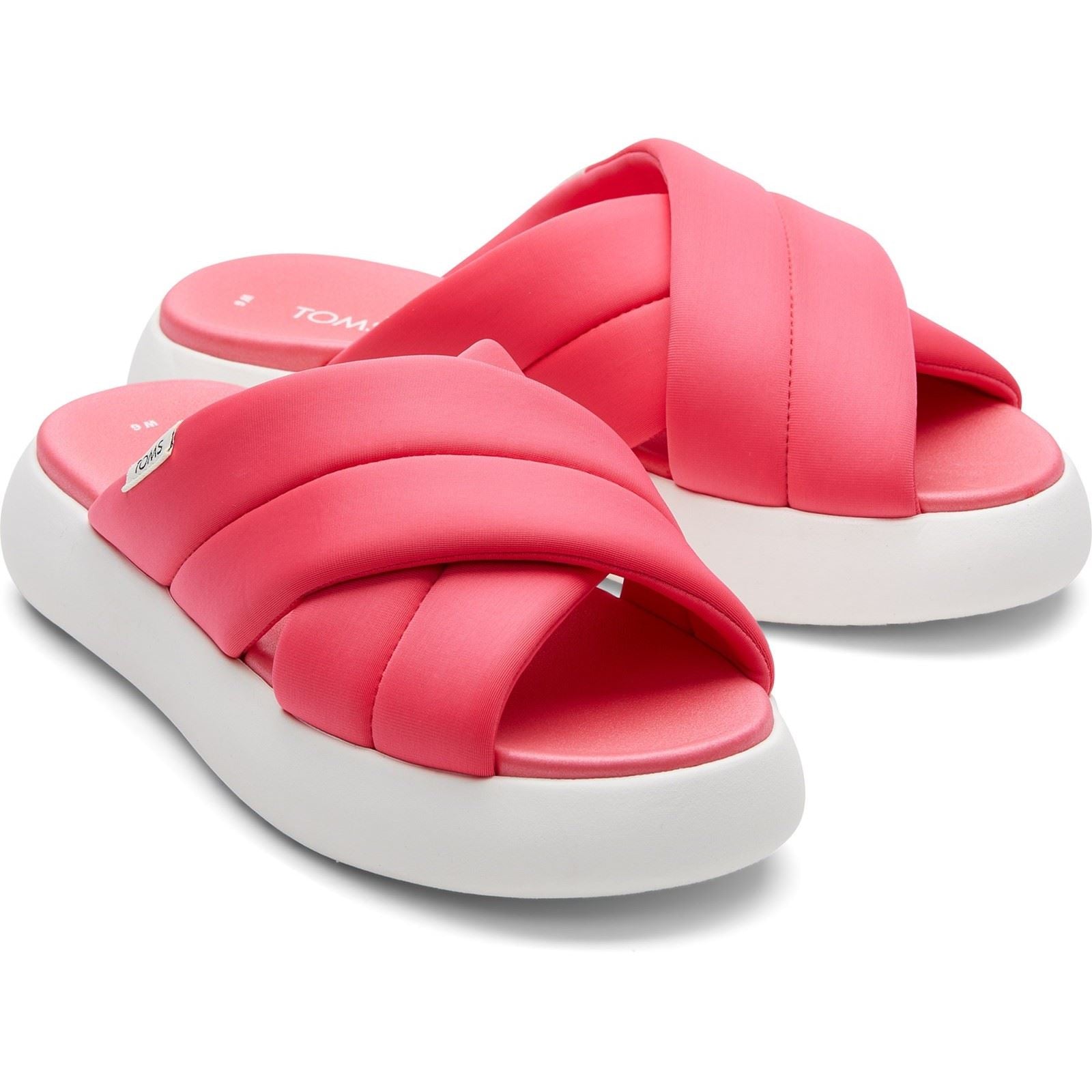 TOMS Alpargata Mallow Crossover Polyester Blend Women's Pink Slides