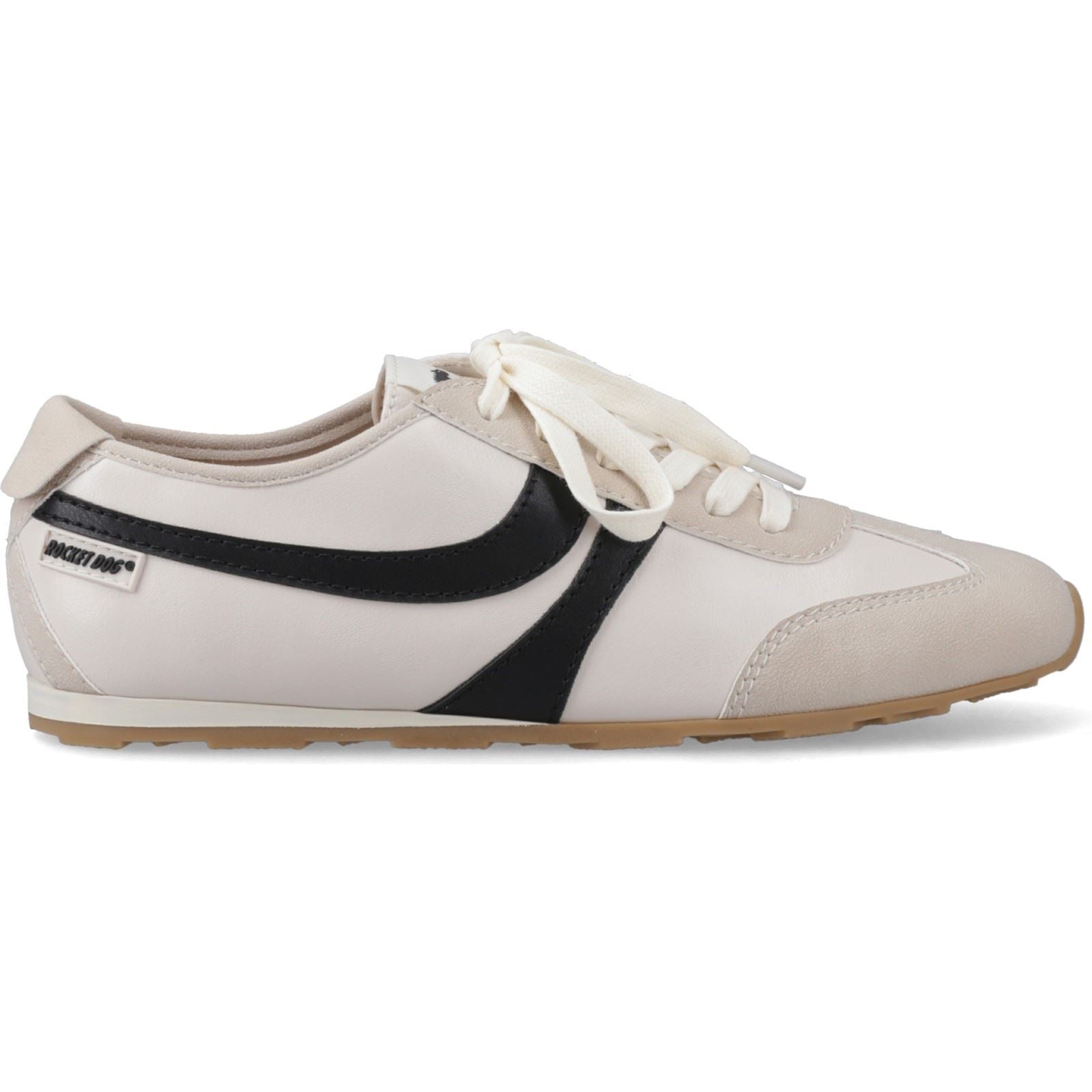 Rocket Dog Destin PU Combo Polyurethane Women's Off White/Black Trainers