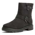 TOMS Ionie Moto Nubuck Leather Women's Black Boots