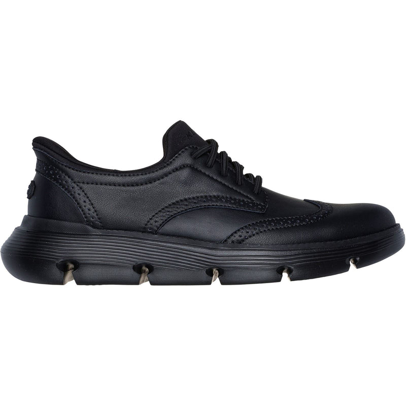 Skechers Garza Sully Leather Men's Black Lace-Up Shoes