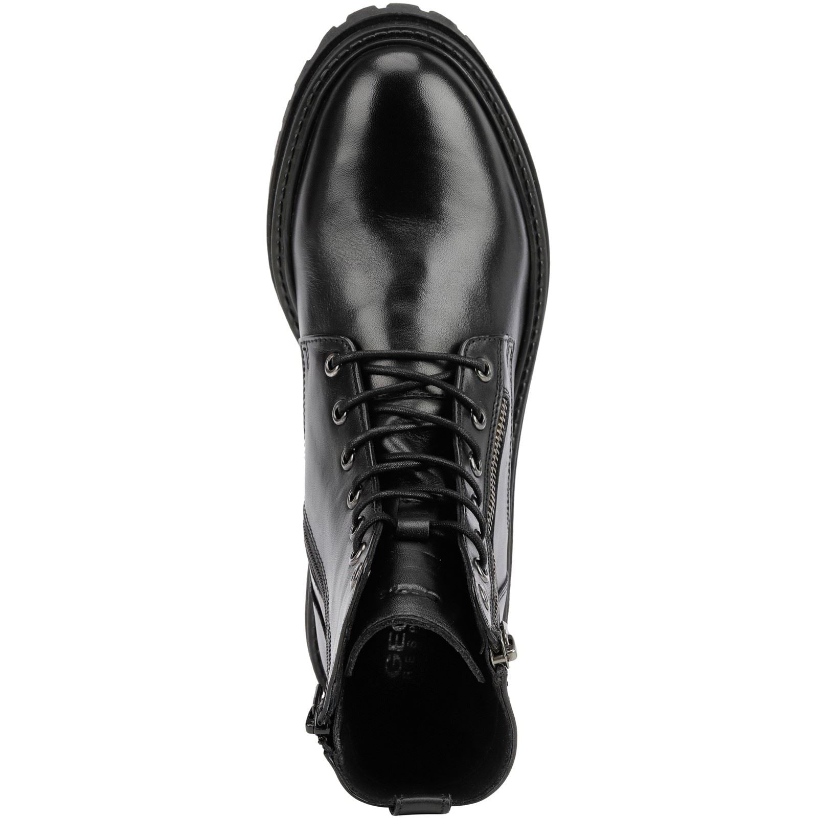 Geox D Iridea F Leather Bovine Full Grain Women's Black Boots