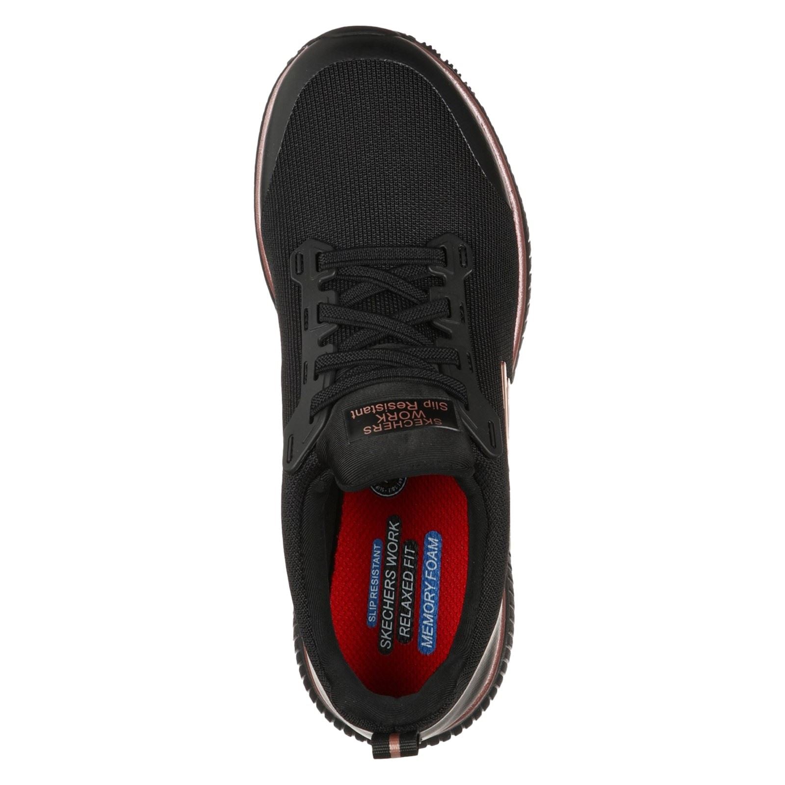 Skechers Workwear Squad SR Textile Women's Black/Rose Gold Safety Trainers