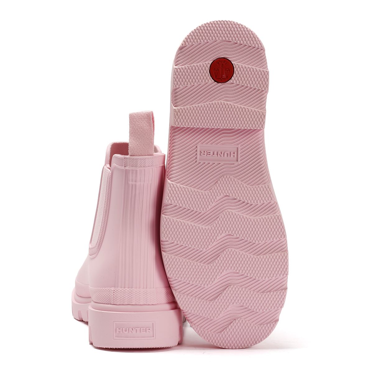 Hunter Downpour Chelsea Rubber Women's Parfait Pink Wellington Boots