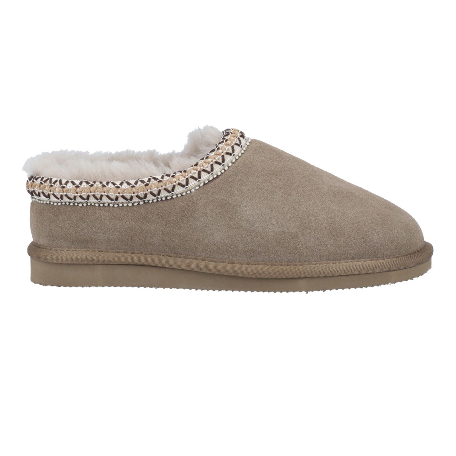 Cotswold Foxmoor Leather Women's Taupe Slippers