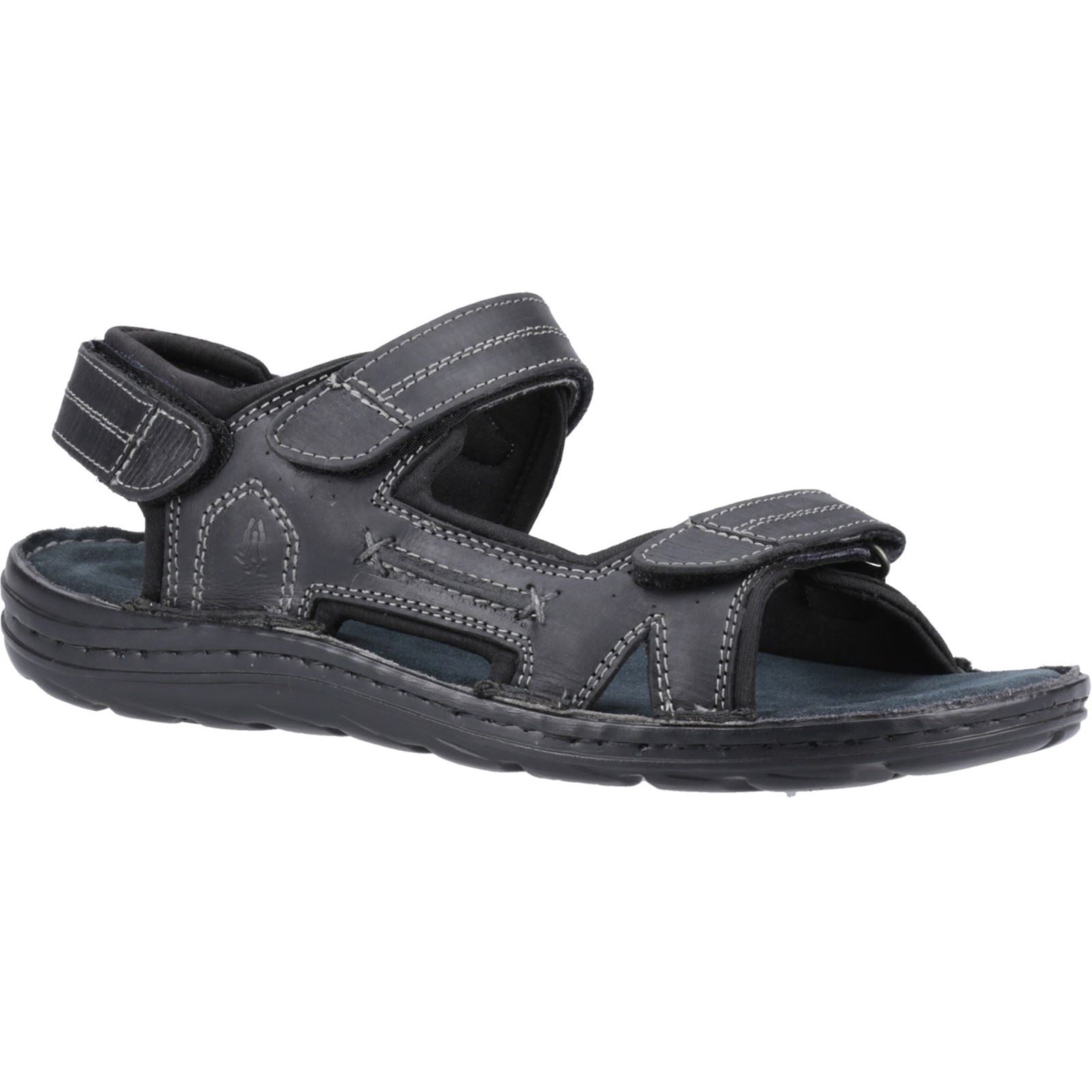 Hush Puppies Alistair Leather Men's Black Sandals