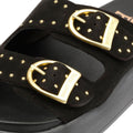Desert Fleur Girasol Nubuck Women's Black Sandals