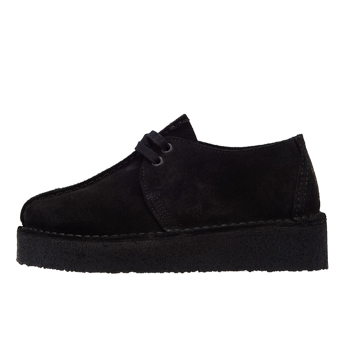 Clarks Originals Trek Wedge Suede Women's Black Comfort Shoes