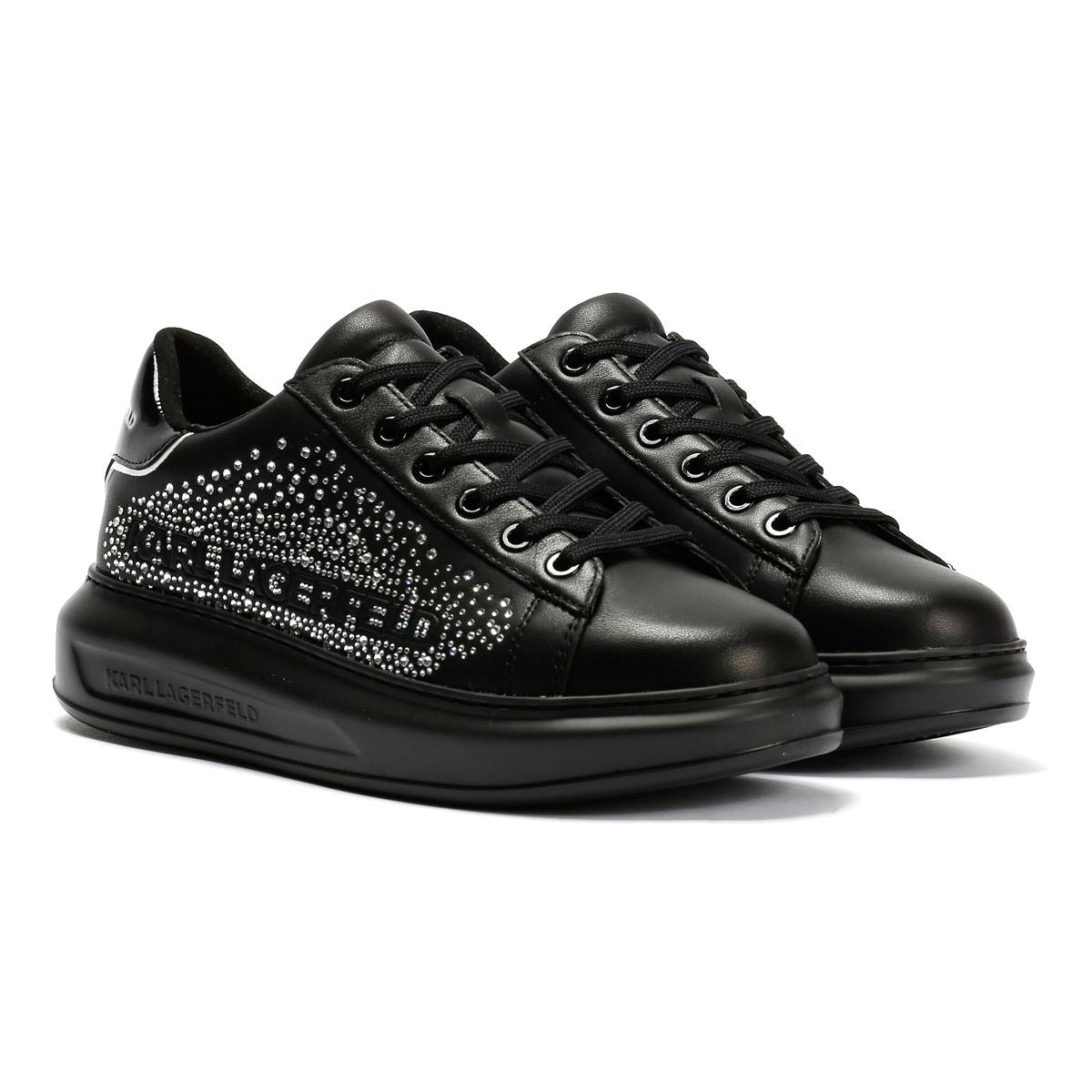 Karl Lagerfeld Kapri Konstellation Leather Women's Black/Silver Trainers