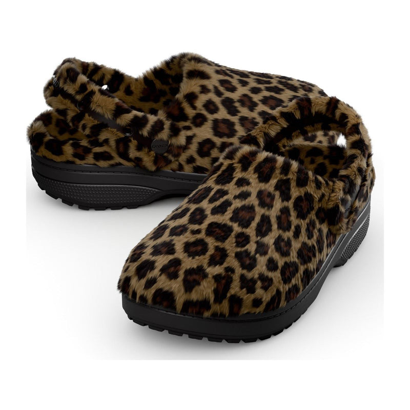 Crocs Classic Unfurgettable Clog Polyester Blend Women's Leopard Clogs