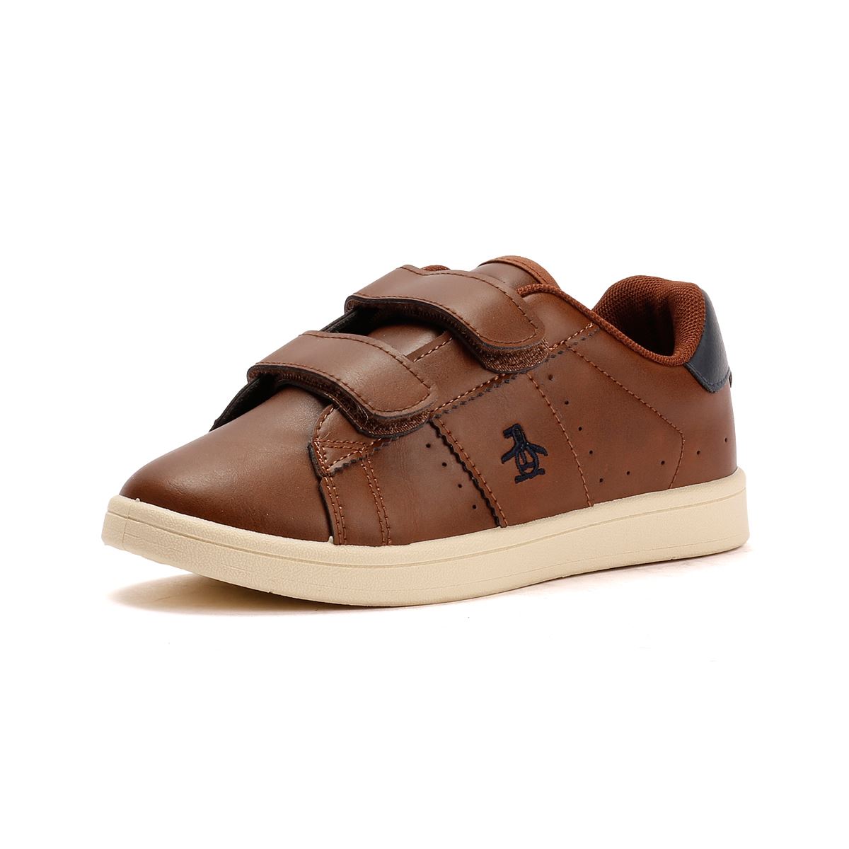 Penguin Junior Marble Tan/Navy Trainers