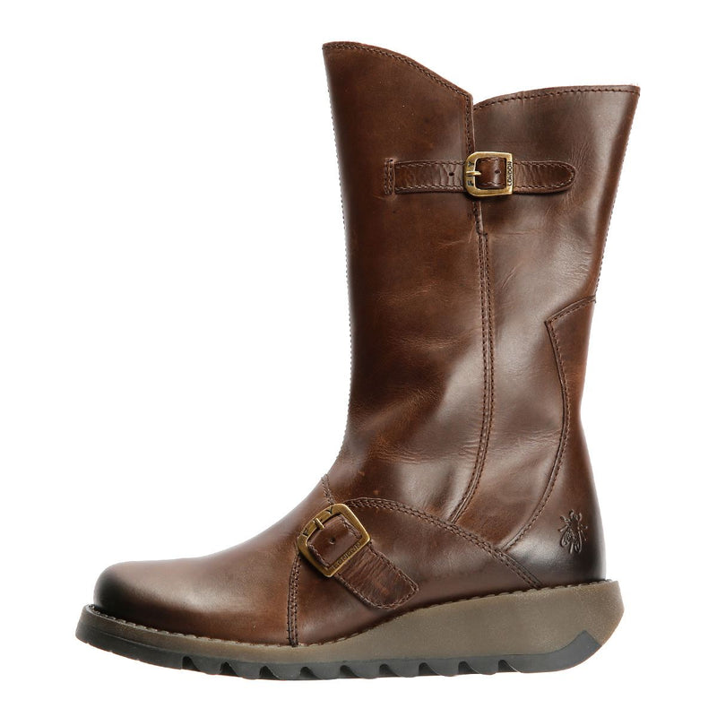 Fly London MES 2 Rug Leather Women's Dark Brown Boots