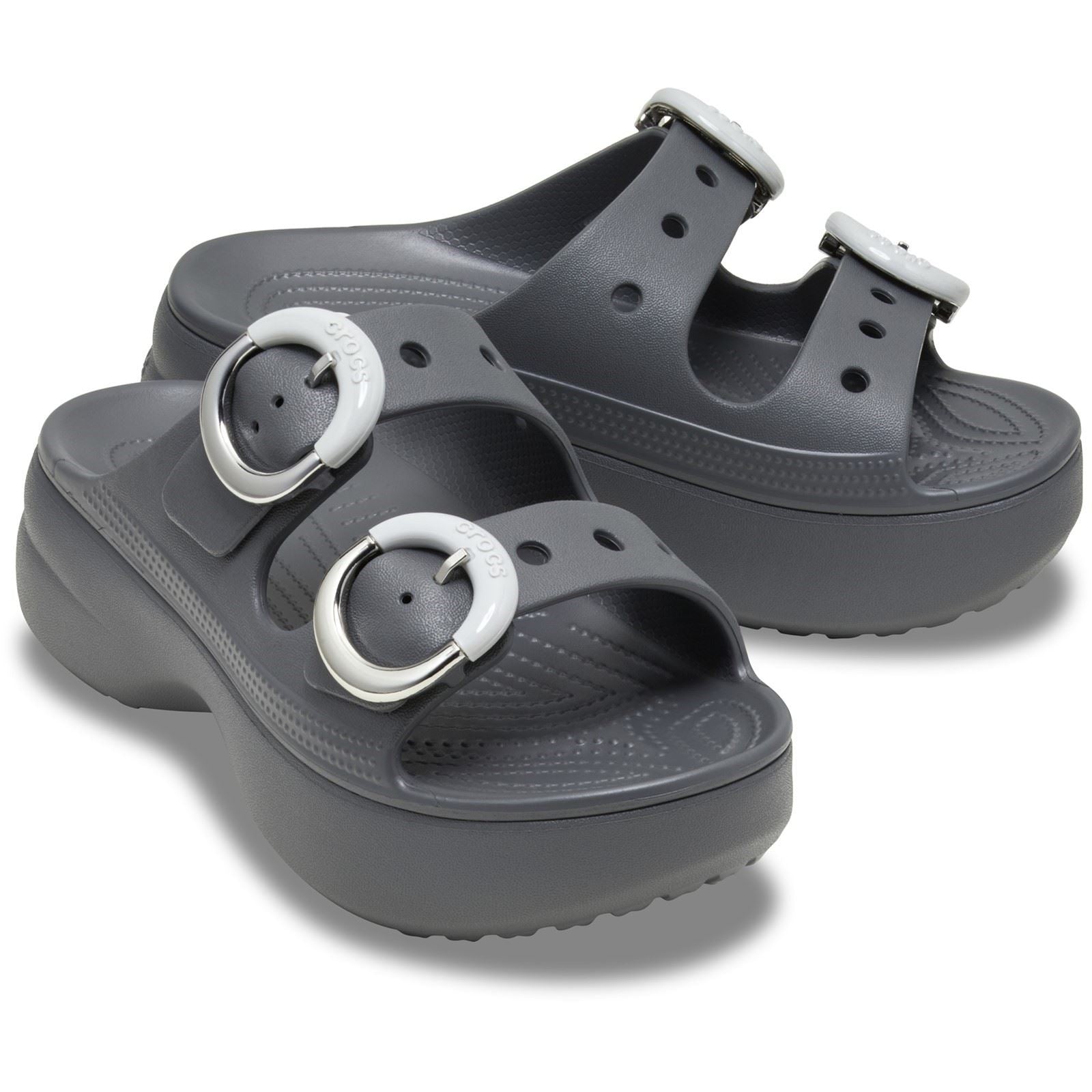 Crocs Saturday Platform Buckle EVA Women's Carbon Sandals