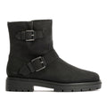 TOMS Ionie Moto Nubuck Leather Women's Black Boots