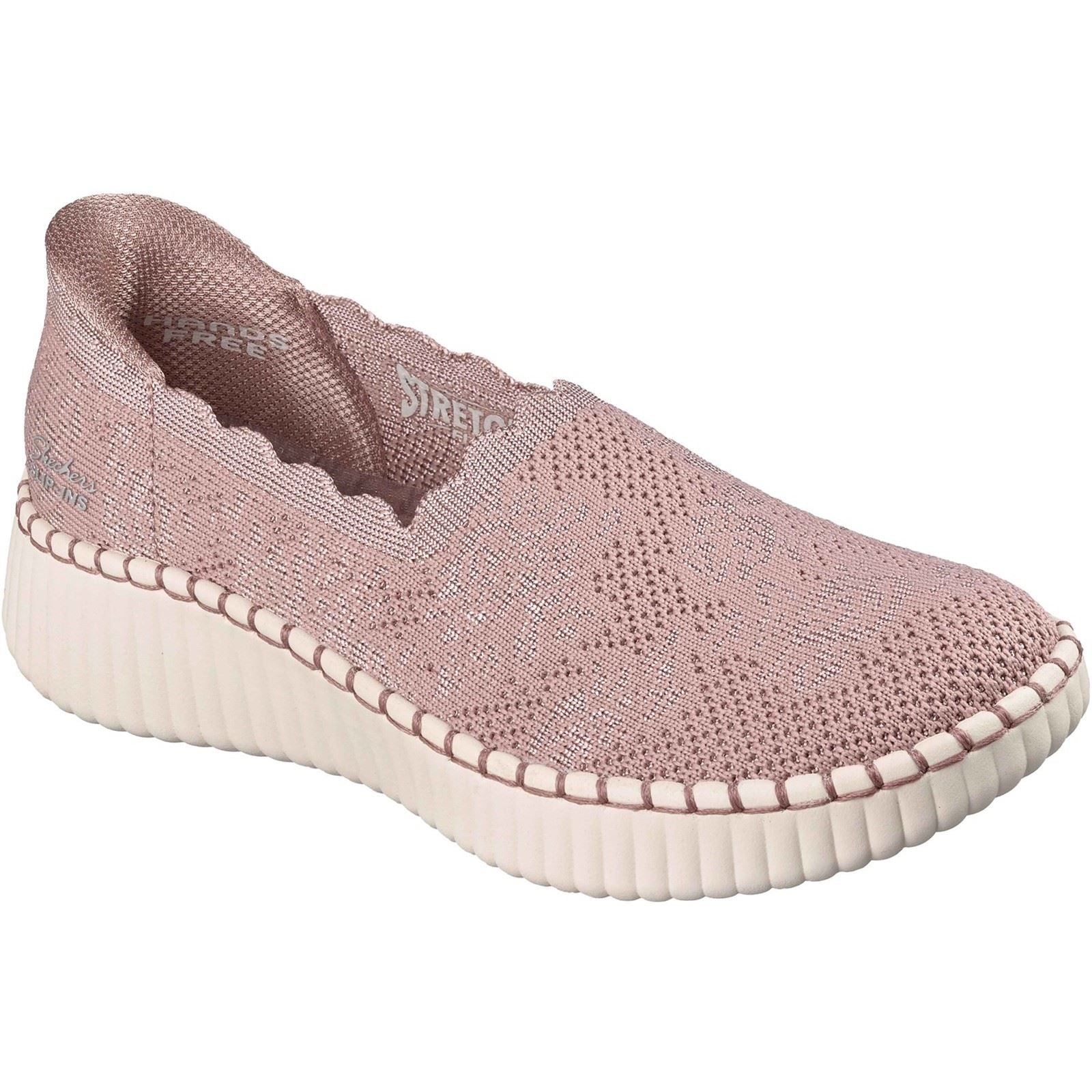 Skechers Wilshire Boulevard Polyester Women's Mauve Trainers