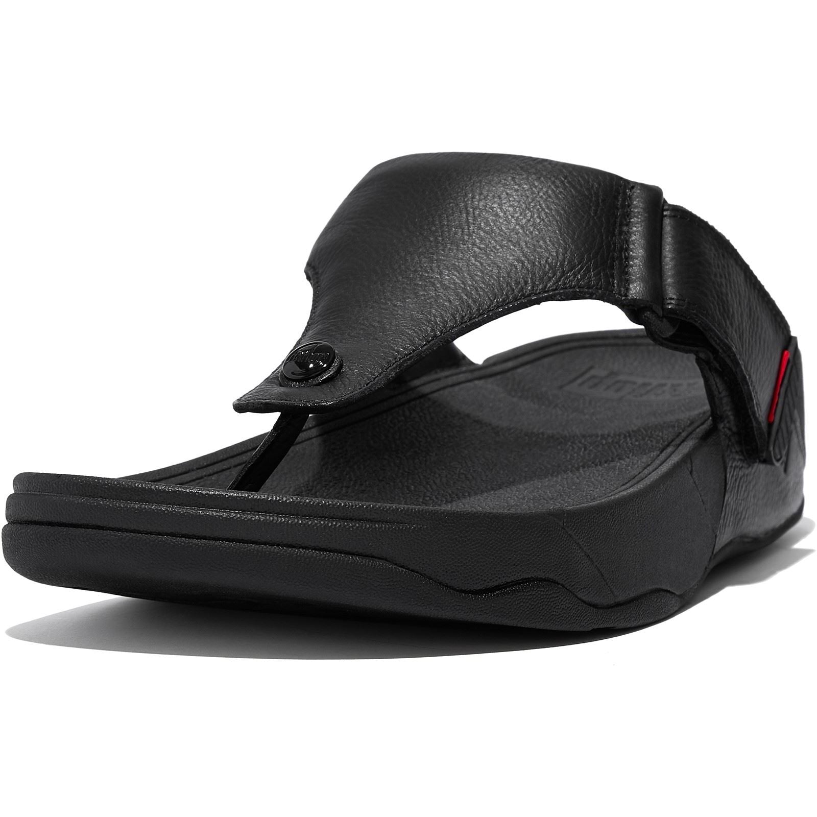 Fitflop Trakk II Leather Men's All Black Sandals