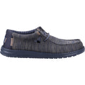 HEYDUDE Wally Stretch Mesh Synthetic Men's Navy Blazer Moccasins Shoes