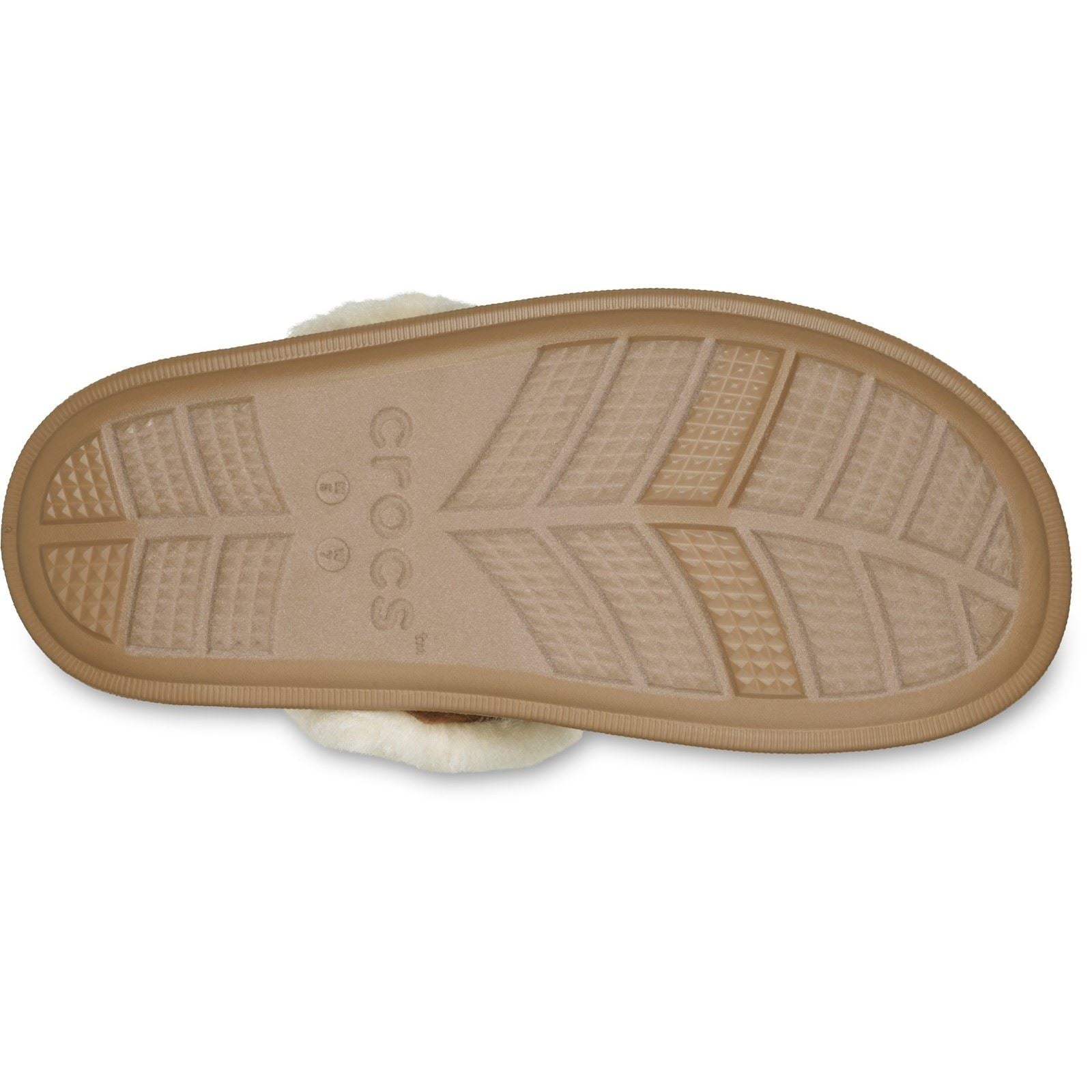 Crocs Classic Fuzz Scuff Thermoplastic Sepia Slippers