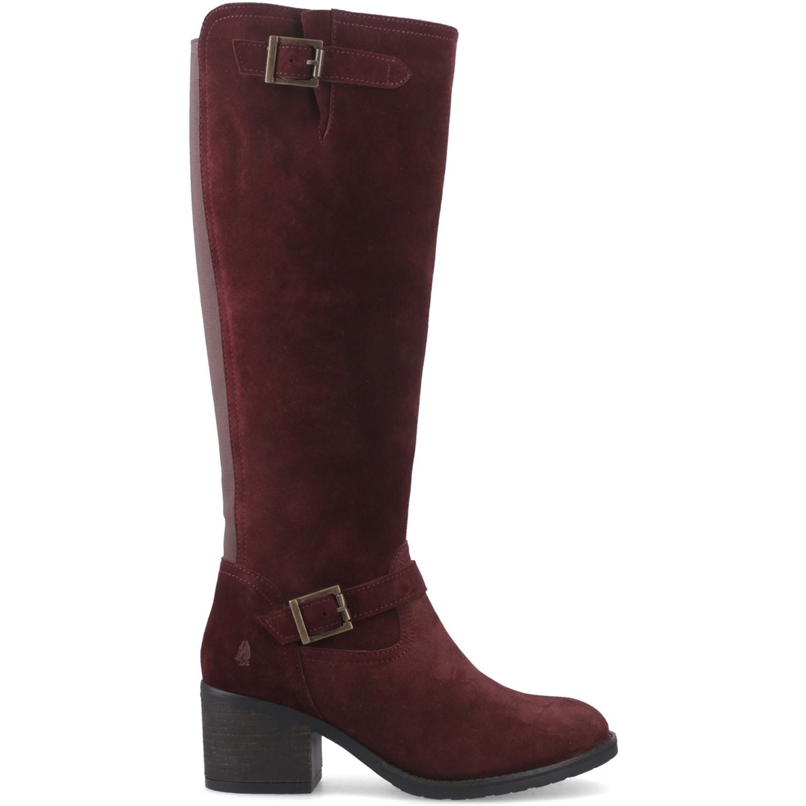 Hush Puppies Heidi Leather Women's Bordeaux Heeled Knee High Boots