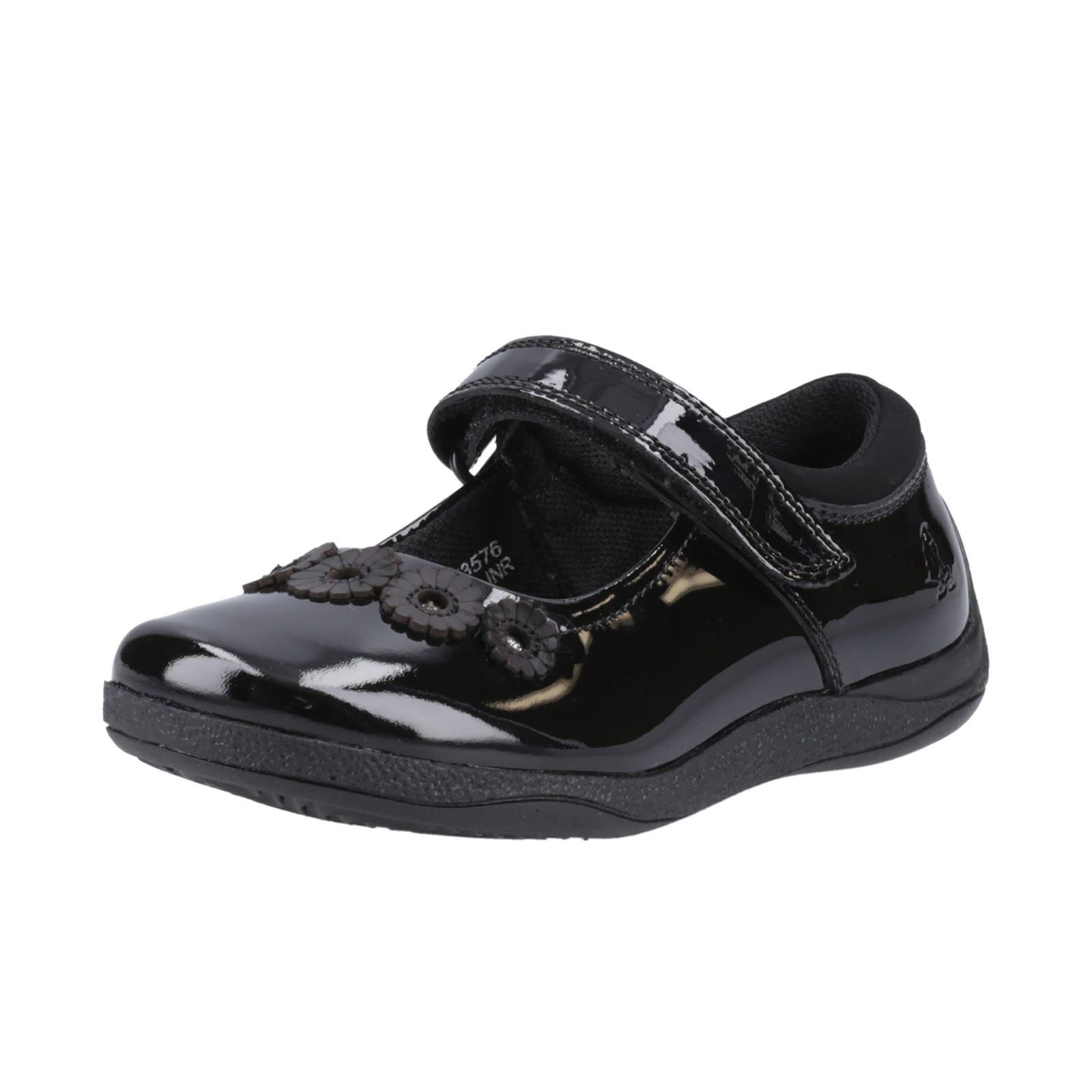 Hush Puppies Christina Patent Junior Leather Girls's Black Shoes