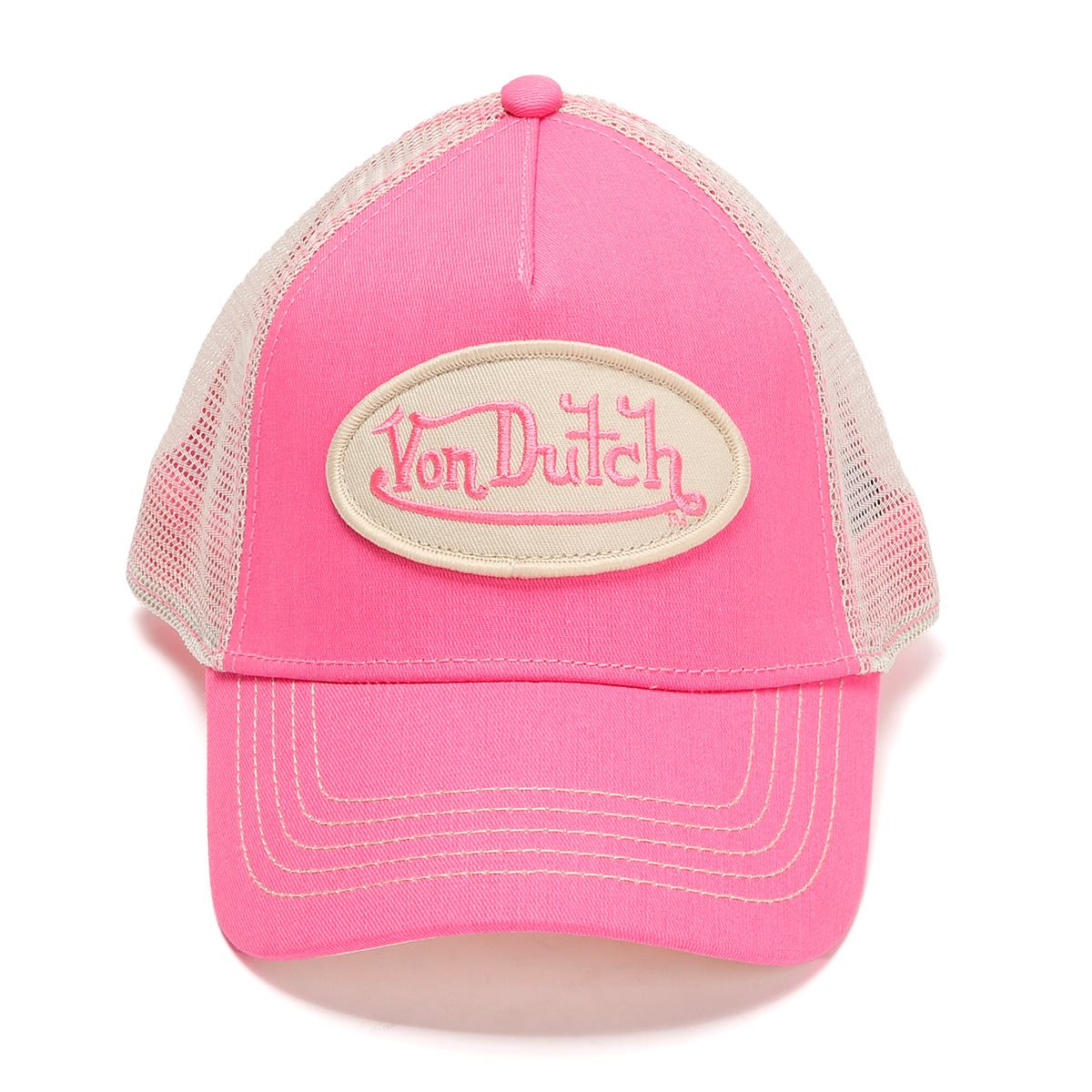 Von Dutch Staple Trucker Cotton Pink Caps