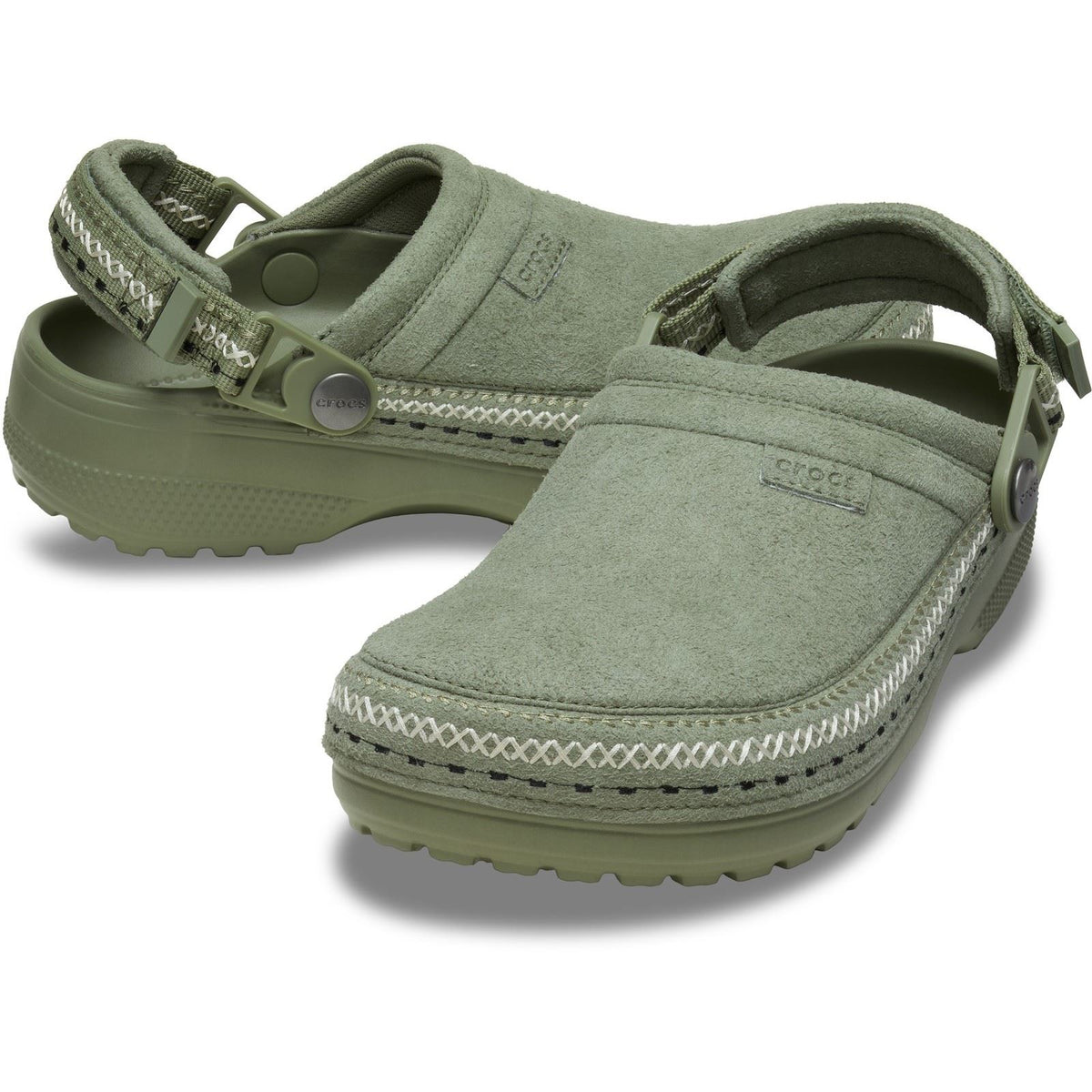 Crocs Classic Crafted Stitch Textile Blend Women's Cargo Clogs