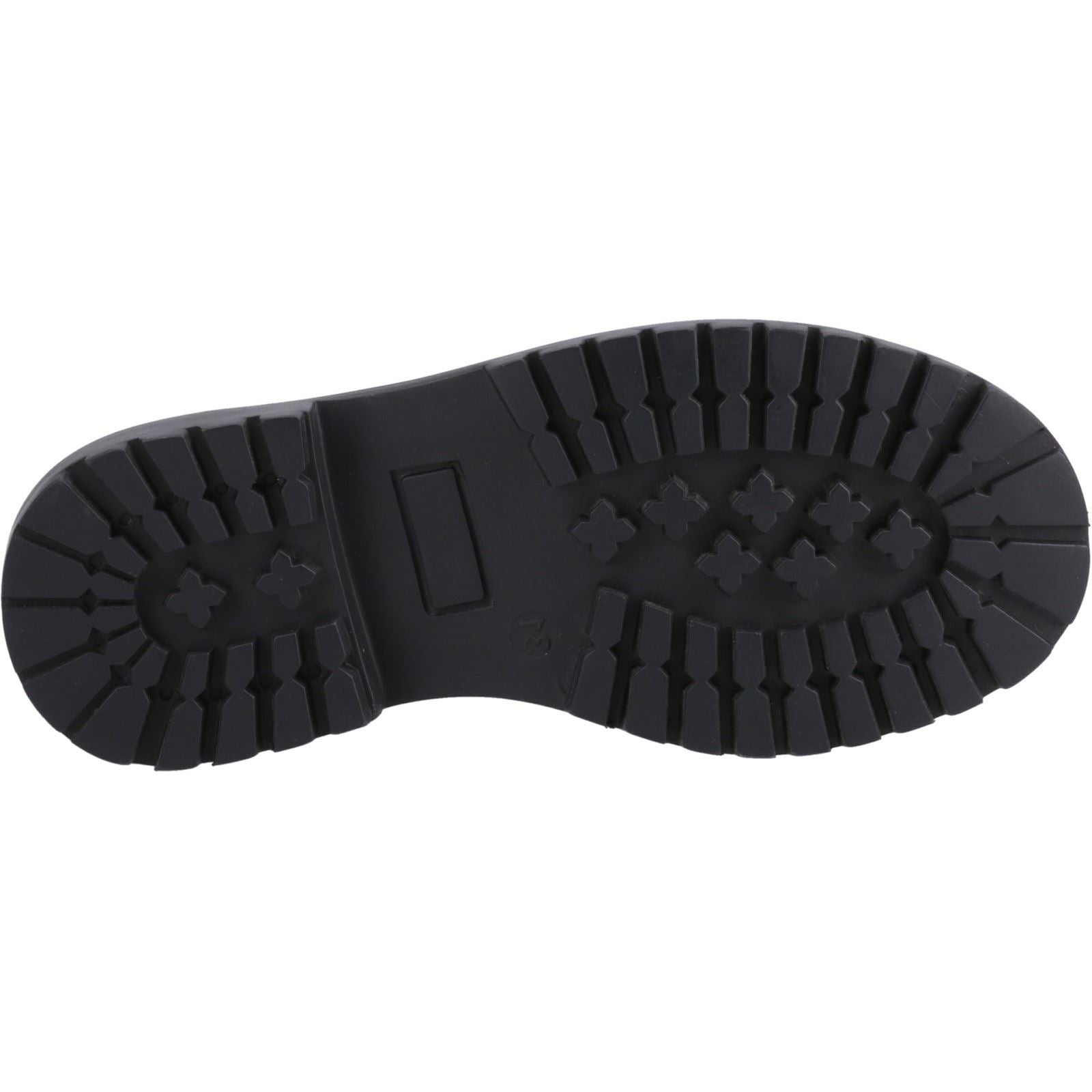 Hush Puppies Abigail Patent Senior Leather Girls's Black Loafers