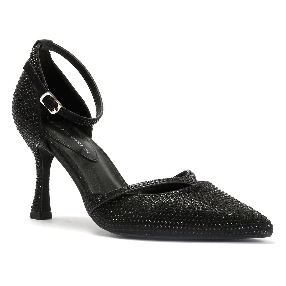 French Connection Nina Rhinstone Stilleto Women's Black Heels