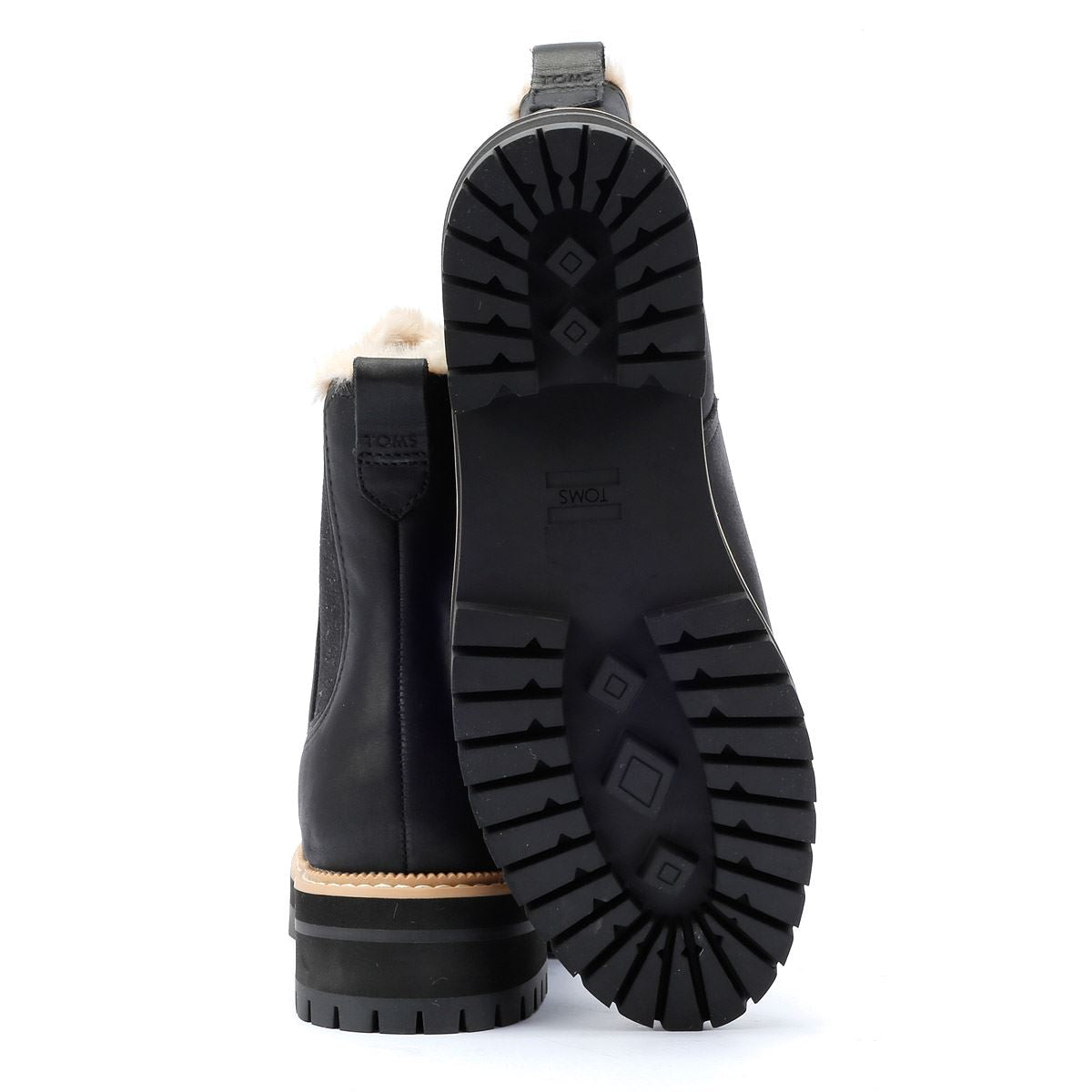 TOMS Bennet Leather Women's Black Boots