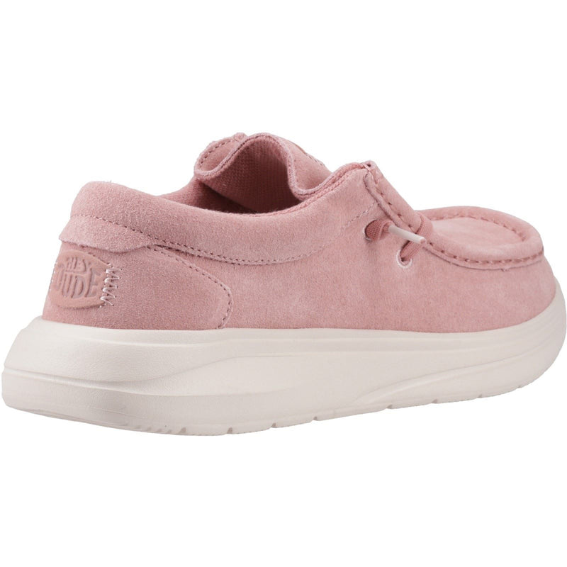 HEYDUDE Wendy COMF Suede Leather Women's Rose Pink/Whisper Pink Moccasins Shoes