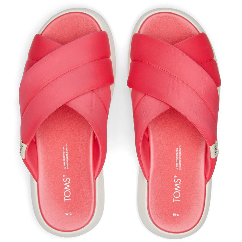 TOMS Alpargata Mallow Crossover Polyester Blend Women's Pink Slides