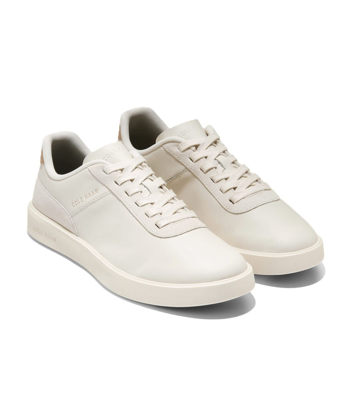 Cole Haan Grand Crosscourt Packaway Leather Men's Ivory Trainers